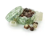 Gr&oslash;n m. Blomster - Luksuschokolade 500 g. 