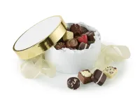 Hvid m. Guld kant - Luksuschokolade 500 g. 