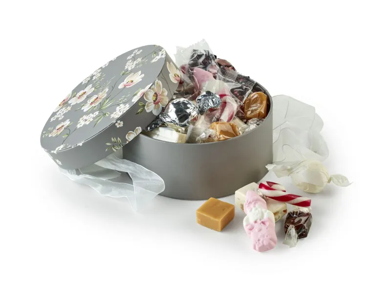 Brun/Hvid Blomster - Julemix 300 g. 