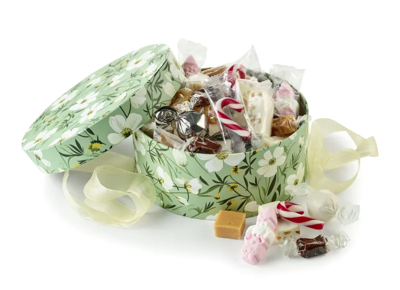 Gr&oslash;n m. Blomster, Stor - Julemix 600 g.