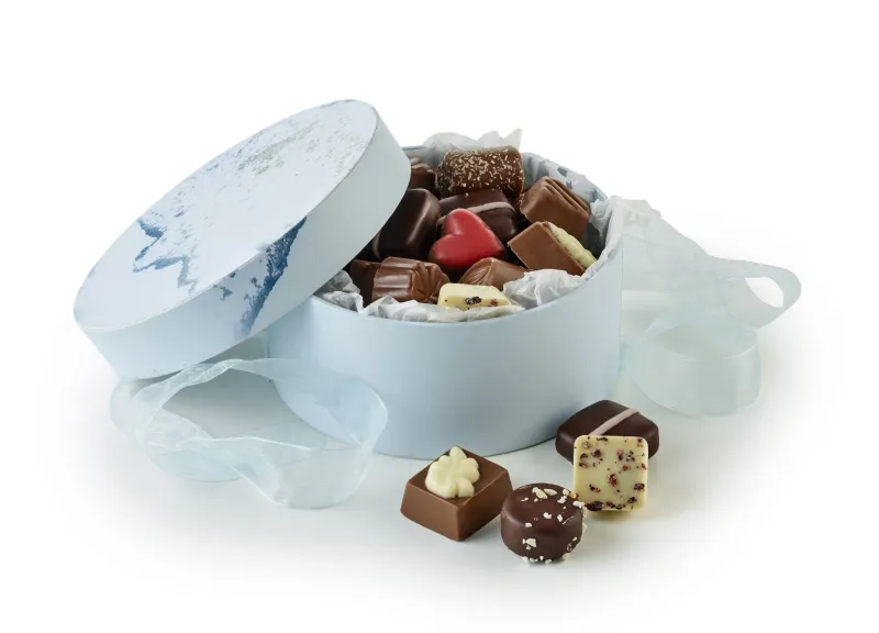 Lysebl&aring; Marmor - Luksuschokolade 500 g. 